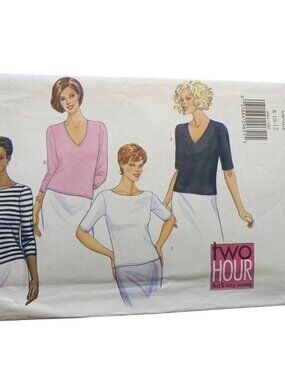 Butterick Misses Shirt Top Sewing Pattern Size 8 10 12 - Uncut